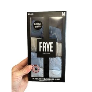 Frye Boxer Briefs Men Size M Blue 4 Pack New Bamboo Blend FR31616AS-BL